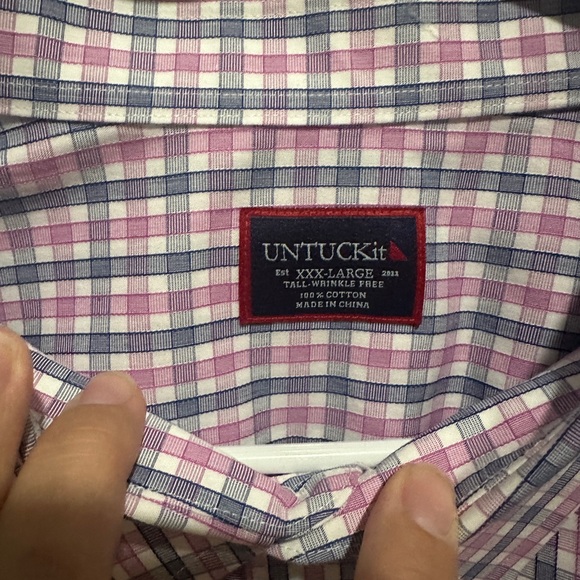 Men’s Patterned Untuckit Shirt - Picture 3 of 3